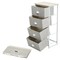 Chest Storage Tower Side Table Display Storage with 4 Drawers
